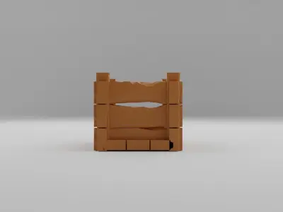 Wooden crate Free 3D print model