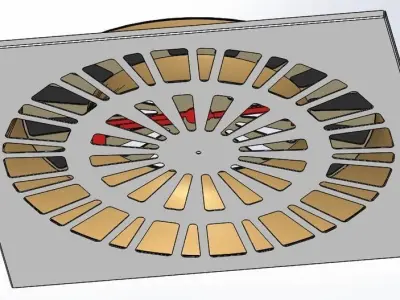 cooling and heating ceiling diffuser Free 3D model