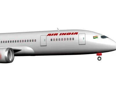 Air India Crashed Aircraft Boeing 787-8 Dreamliner  3D model