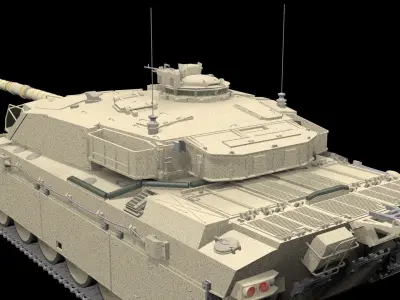 Military tank 3D model 2