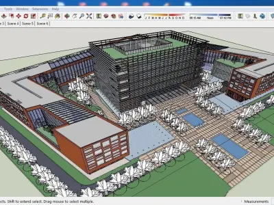 Sketchup Office building AA1 3D model