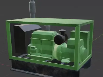 Baterpillar Diesel Generator Free 3D model