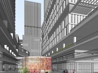 SU model of Liuxiandong headquarters commercial office building 3D model