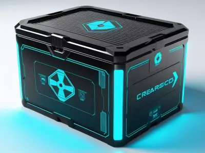 SciFi Cargo Crate Storage Box 3D model