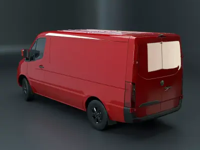 Modern Euro Panel Van PRB Textures Low-poly 3D model