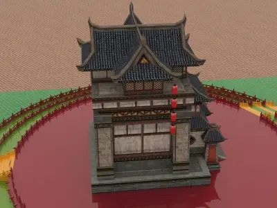 Chinese ancient  house   3D model