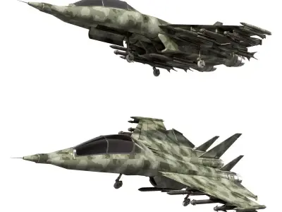 Fighter russian jet 3D model