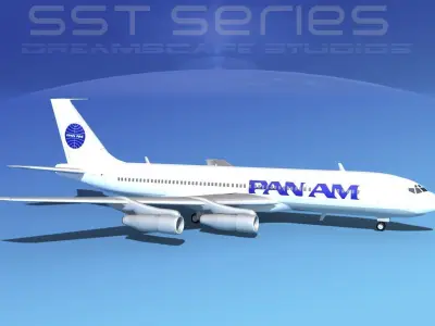 Boeing 707-320 SS Pan American 2 3D model