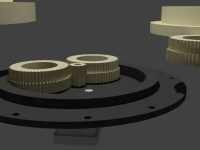 3D Gear three lamps 3D model