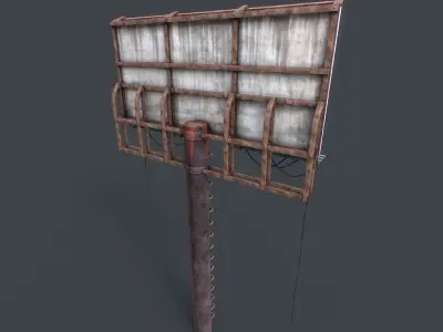 Old Billboard Low-poly 3D model purchase