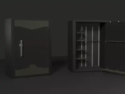 Heavy Gun Safe Low-poly 3D model