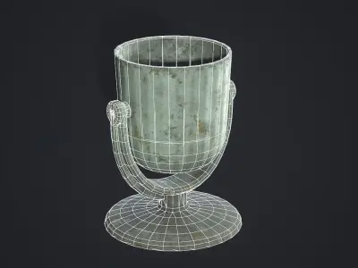 Garbage can Low-poly 3D model purchase