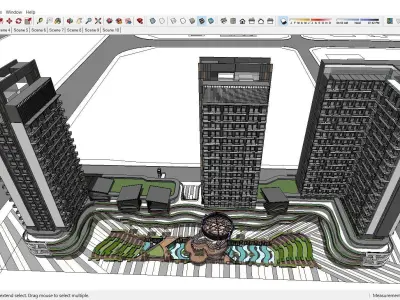 Sketchup Commercial Complex M10 3D model