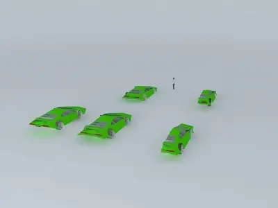 Futuristic sports car Free 3D model