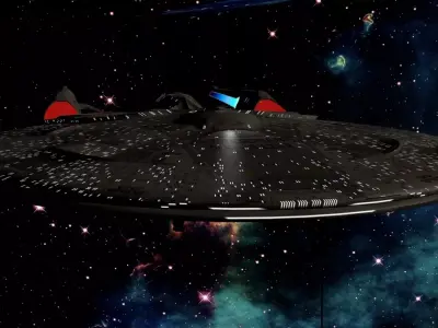 Starship USS Resonance  Free 3D model