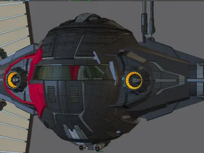 First Order TIE Low-poly 3D model