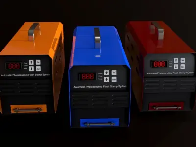 Automatic Flash Stamp Machine - Seal Maker -  V2 Low-poly 3D model