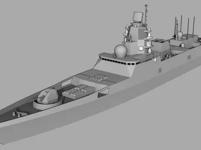 FFG Admiral Gorshkov class Project 22350 Low-poly 3D model