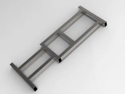 Dolly Chassis with Suspension and Tyre and Braking assembly Low-poly 3D model