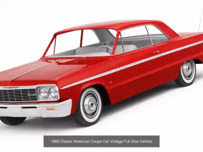 1960s Classic Cars  Pack  Vintage Vehicle Collection 5 Models