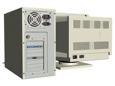 Vintage PC Old Personal Computer 3D model