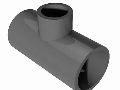 PVC Reducing Tees - Socket Ends Free 3D model