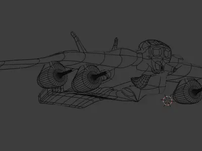 Bloodhound drone model design Low-poly 3D model
