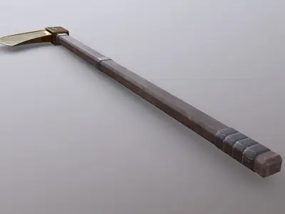 Axe - Gold Low-poly 3D model