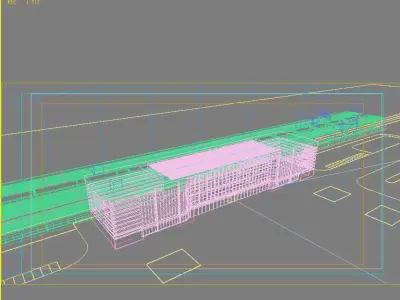 Station Building 3D model 11
