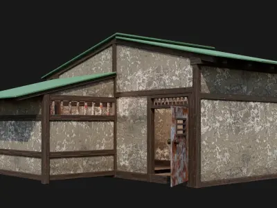 Medieval Houses 54- 4K Textures Game Ready Low-poly 3D model