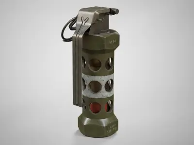 M84 Flashbang Hand Grenade AAA Game Ready Low-poly 3D model
