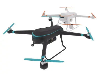 Flycam  Drone Low-poly 3D model