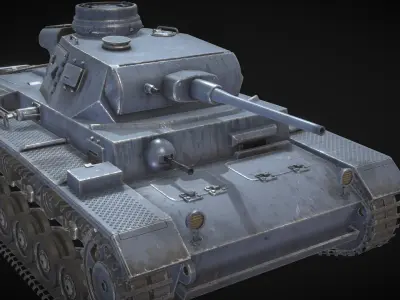 WW2 German Tank Panzer 3 Low-poly 3D model