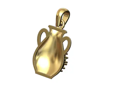 Diamond clusters urn pendant charm with bail 3D print model