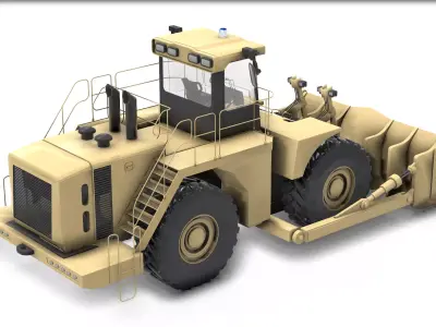 Vehicle - heavy equipment bulldozer 02 3D model
