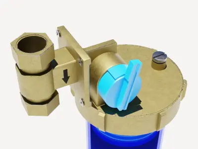Boiler Filter 3D comleted of textures and PBR materials  Low-poly 3D model
