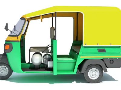 3 Wheeler Taxi Tuk Tuk 3D model