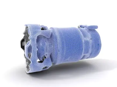 Futuristic Jet Engine Model Pack Low-poly 3D model get