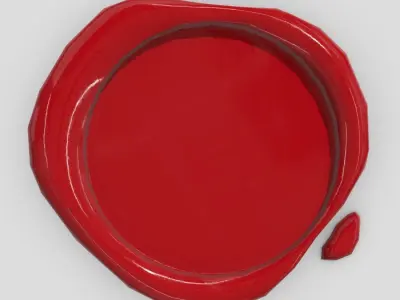 Wax Seal 3 Low-poly 3D model