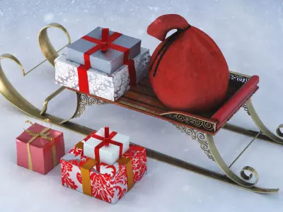 Snow Sled 3D model purchase