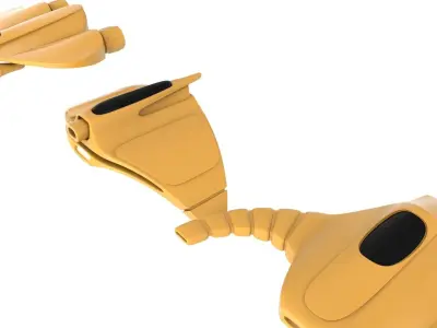 Spacesphips tan plastic parts for star wars x-wing Low-poly 3D model