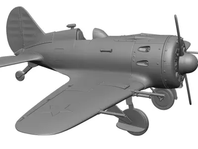Airplane I-16 3D print model