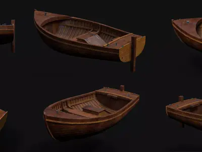 Boat asset game Texture