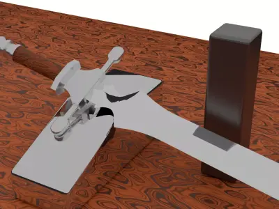 Fantastic War Sword Low-poly 3D model