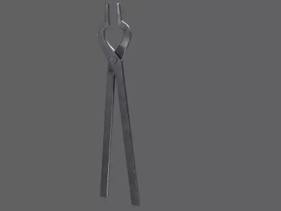 Medieval Tong Low-poly 3D model
