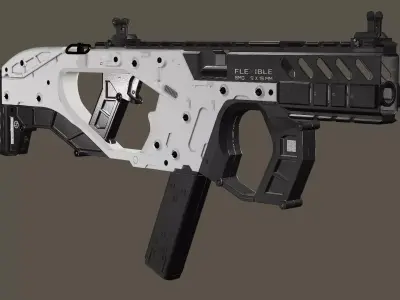 Modular SMG Kriss Vector Gen2 Low-poly 3D Model Low-poly 3D model