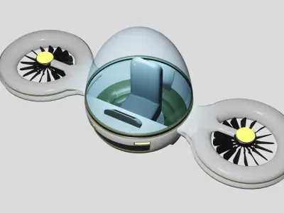 Personal Drone Low-poly 3D model