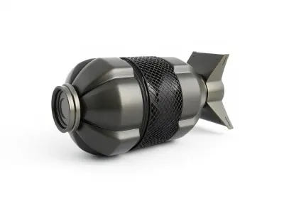 Cluster Bomb Realistic Metallic Mesh model pack Low-poly 3D model
