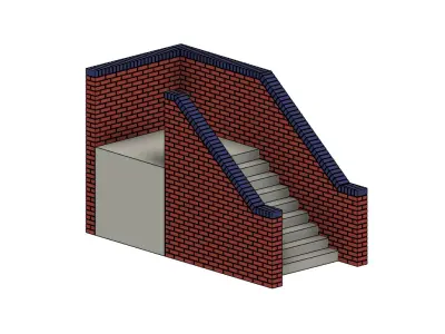 Model Railway Platform Access Steps V3 3D print model