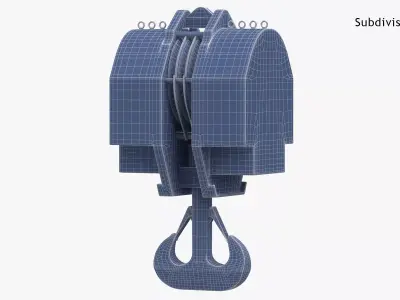 Liebherr LR Crane Hook Block 03 1 3D model